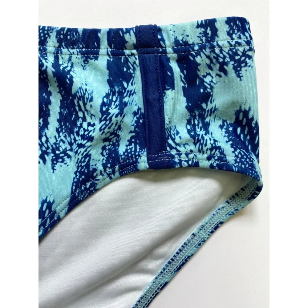 Z By Zella Blue Glaze Deep Sea Print Bikini Bottoms NEW WITH TAGS